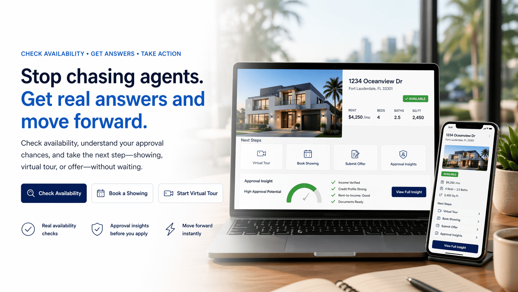 Next-step support after checking a property